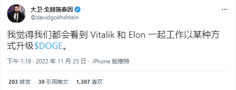 Elon Musk 与 Vitalik 合作进行狗狗币升级<strong></p>
<p>狗狗币最新价格</strong>，DOGE 价格飙升！
