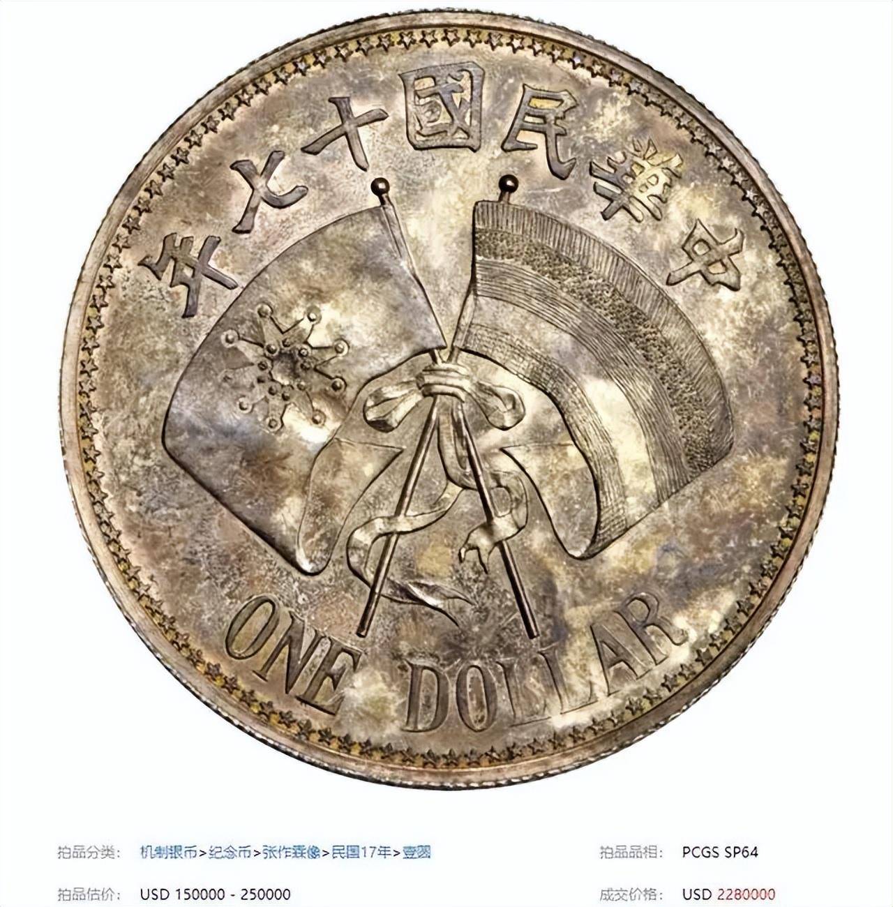 这枚罕见的双旗币<strong></p>
<p>虚拟双旗币</strong>，谁还有？