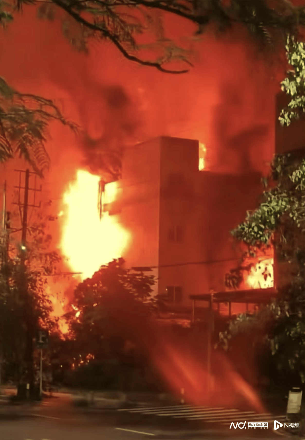 昨夜<strong></p>
<p>区块链虚拟币交易</strong>,中山一公司突发大火, 事发时火光冲天