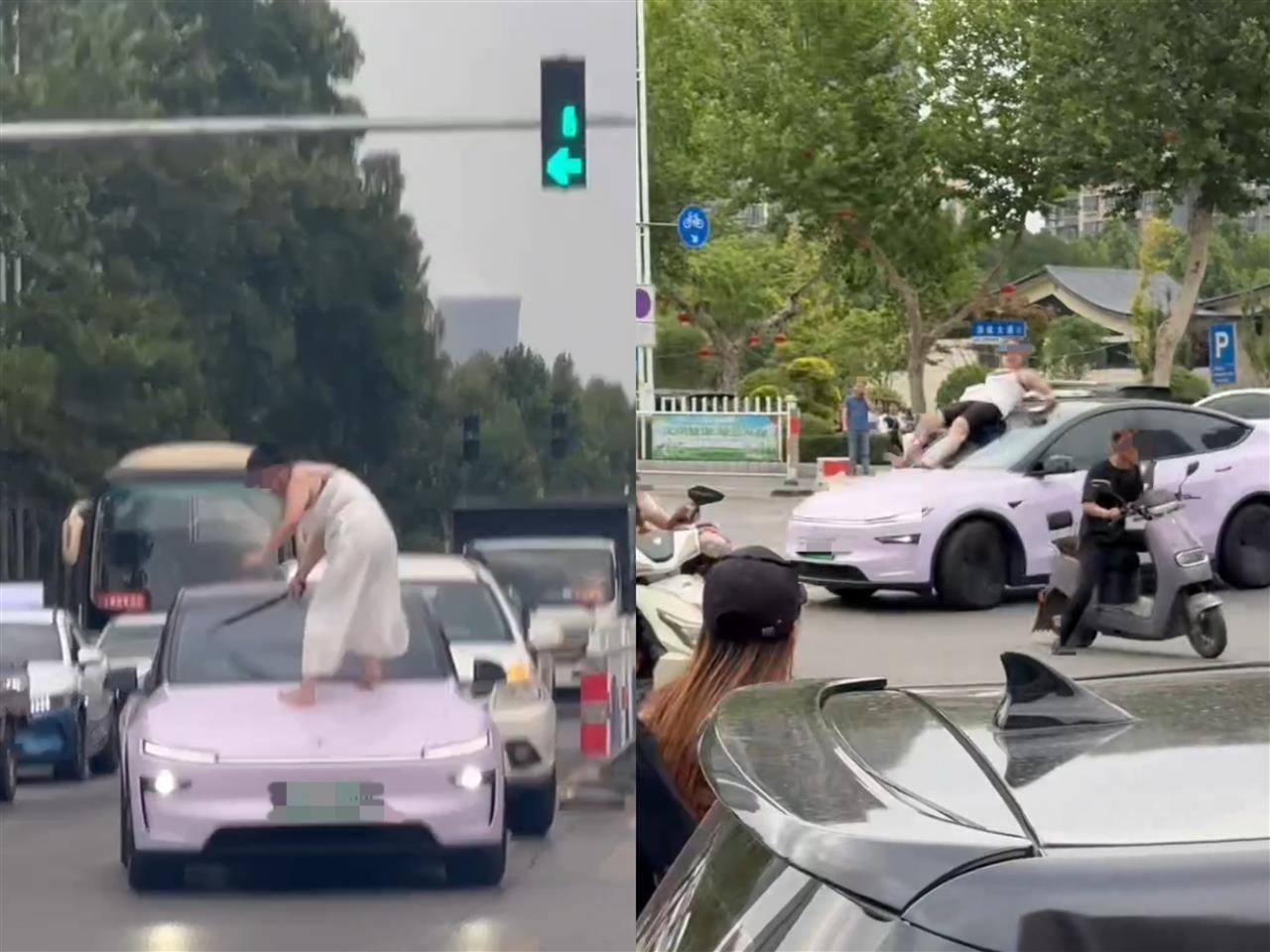 女子持械当街打砸多辆轿车<strong></p>
<p>区块链</strong>，被顶在挡风玻璃上前行，当地：女子当场被控制，警方介入调查