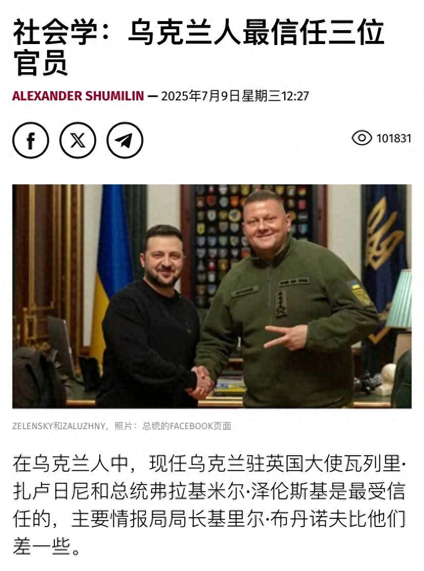 乌克兰民调揭示民众信任度：泽连斯基位居第二<strong></p>
<p>币盛虚拟币</strong>，61%受访者支持国家统一