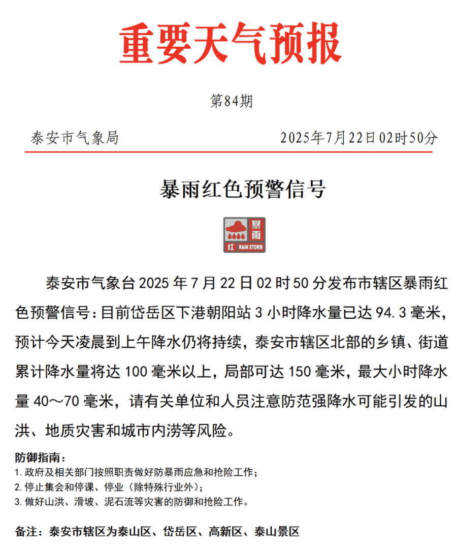 紧急提醒<strong></p>
<p>虚拟币分析</strong>！泰安暴雨红色预警信号已发布！非必要不外出！