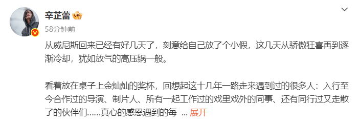 辛芷蕾发长文感谢前经纪人:谢谢梁婷女士让<strong></p>
<p>良品铺子股票</strong>我有梦可做