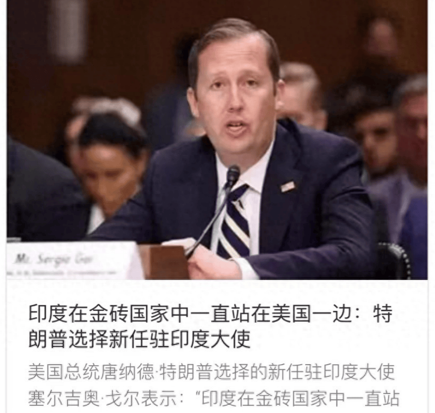 美国驻38岁印度大使爆真相：印度表面上是金砖成员<strong></p>
<p>亿纬锂能股票</strong>，实际上一直站在美国这边