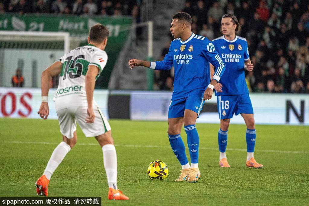 西甲-贝林厄姆传射姆巴佩助攻 皇马2-2埃尔切连续3场不胜