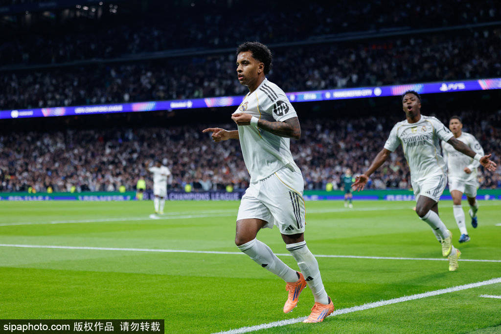 欧冠-罗德里戈破荒哈兰德点射 姆巴佩未登场皇马1-2曼城